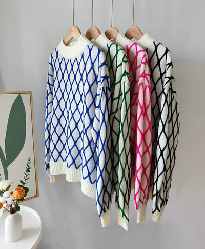 Elsa | Checked jumper for cosy winter evenings