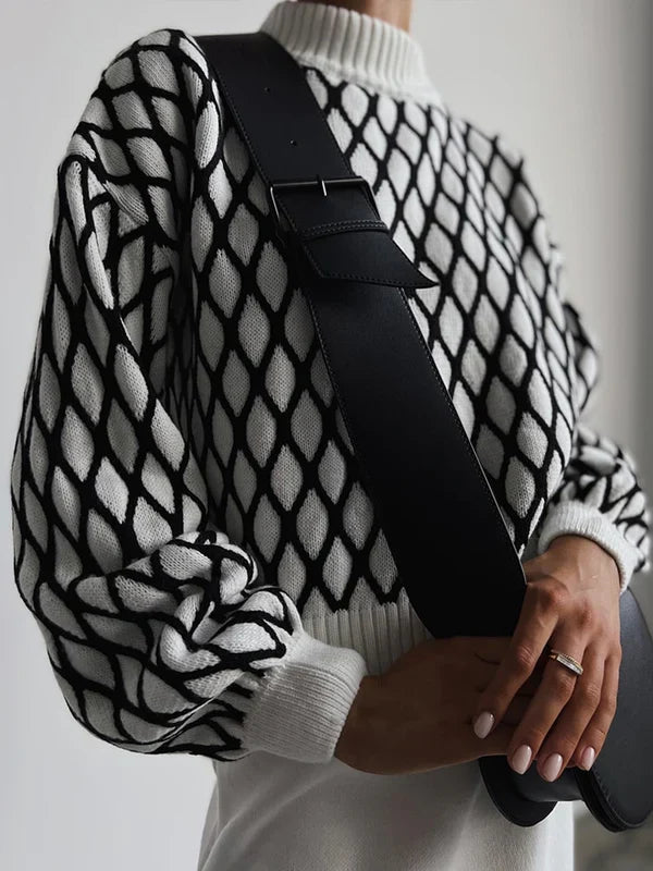 Elsa | Checked jumper for cosy winter evenings