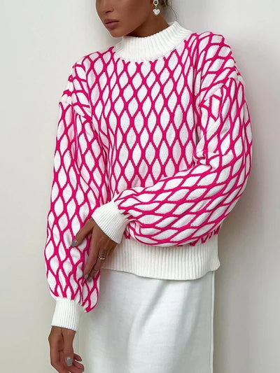 Elsa | Checked jumper for cosy winter evenings