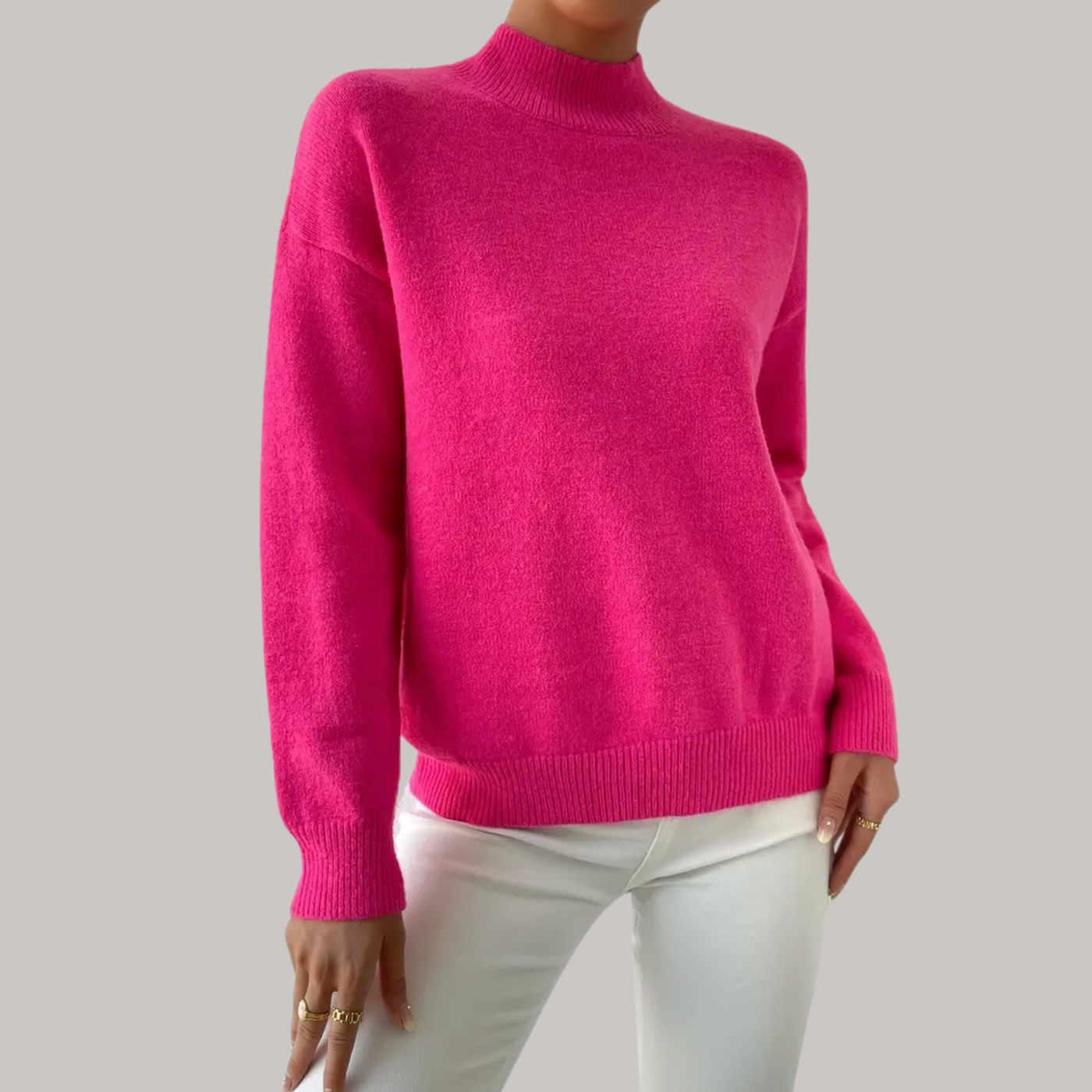 Hannah | Comfortable knitted jumper in a basic style