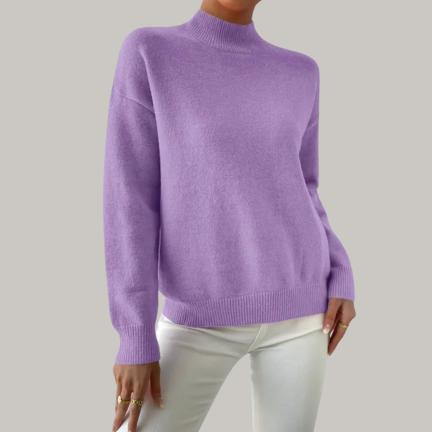 Hannah | Comfortable knitted jumper in a basic style