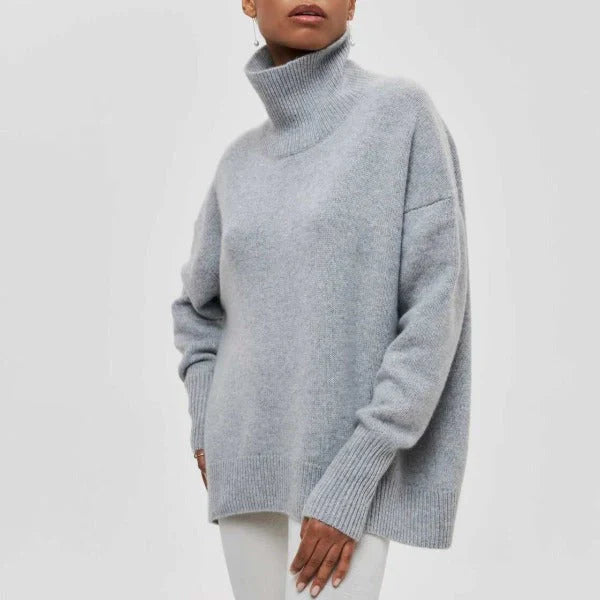 Olive | Turtleneck jumper knitted with soft fabric