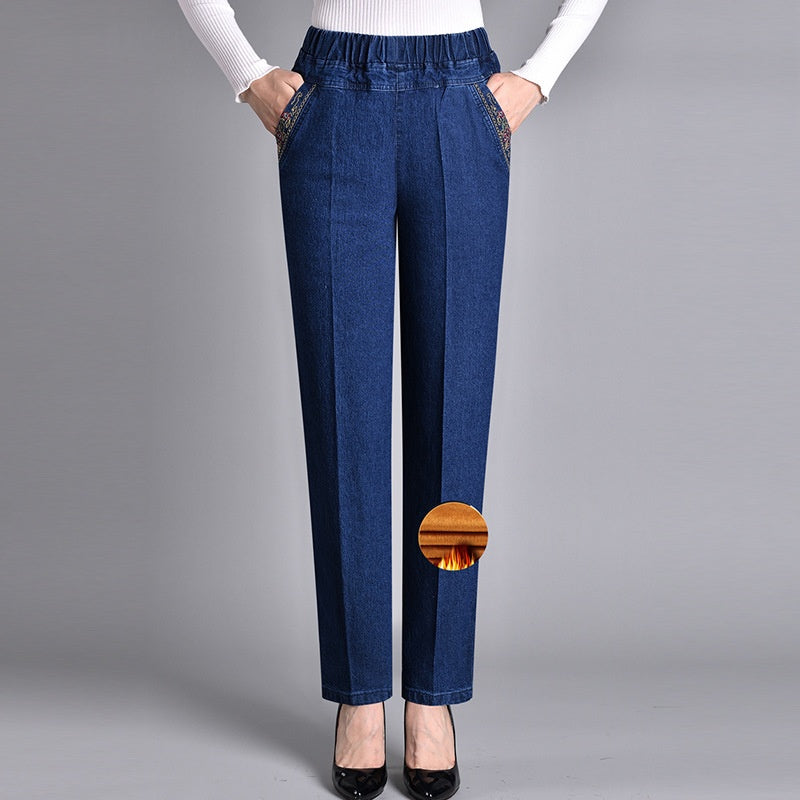 Leonie | Stylish jeans with a high waistband and side pockets