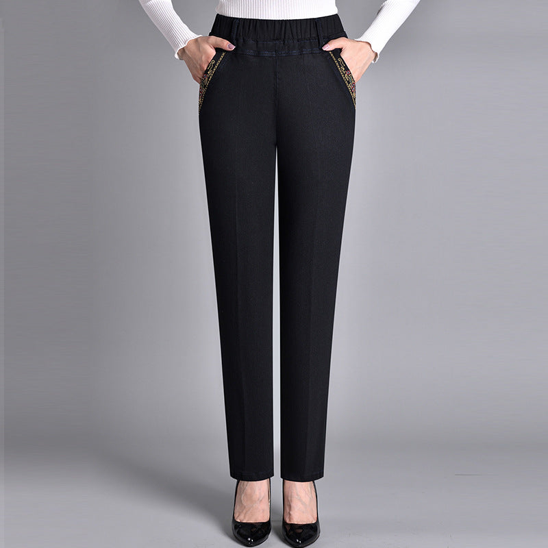 Leonie | Stylish jeans with a high waistband and side pockets