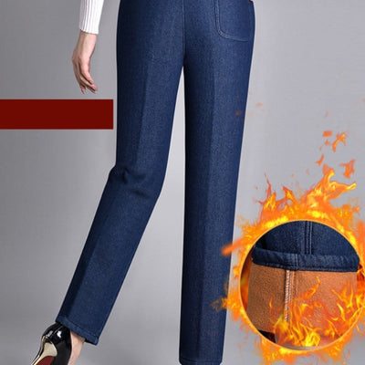 Leonie | Stylish jeans with a high waistband and side pockets