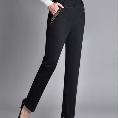 Leonie | Stylish jeans with a high waistband and side pockets