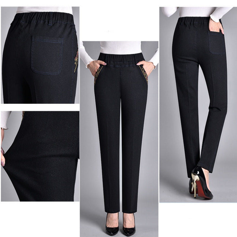 Leonie | Stylish jeans with a high waistband and side pockets