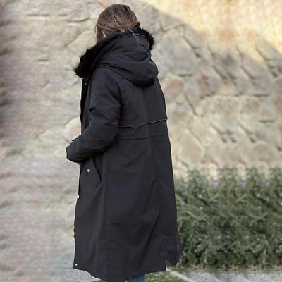 Isabelle | Women's winter jacket with hood and fur trim