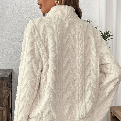 Lena | Fluffy half-zip sweatshirt with pocket