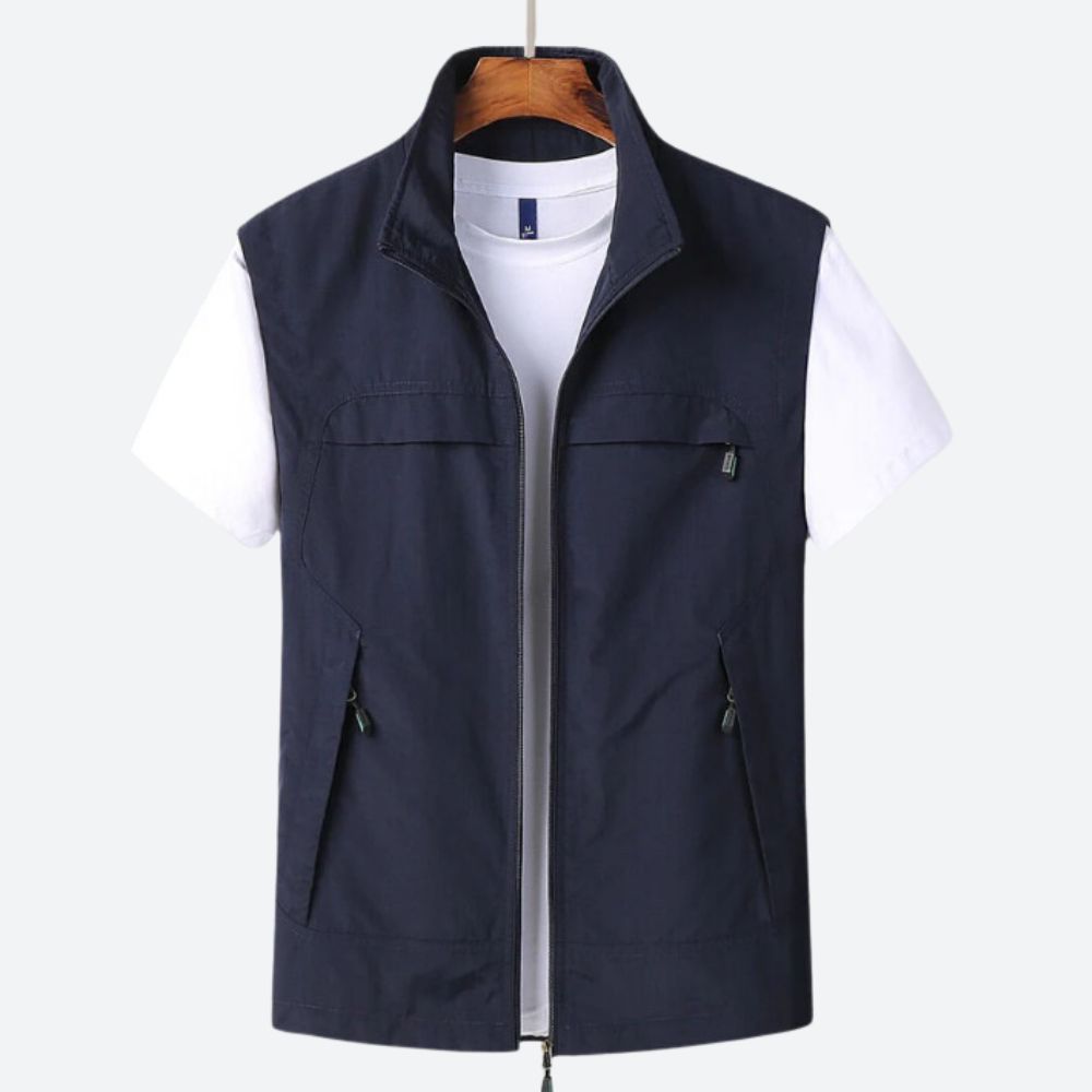 Lennart | Utility zip-up gilet in a modern style