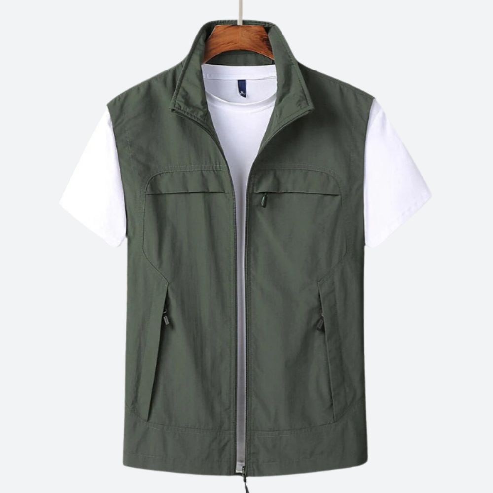 Lennart | Utility zip-up gilet in a modern style