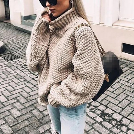 ELODIE | PULLOVER WITH HALF-HIGH COLLAR