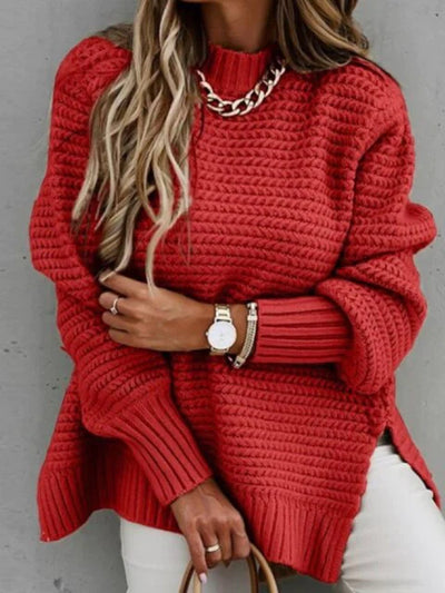 Caraleena | The new mid-height neckline Elegant jumper tops