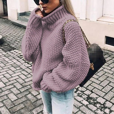 ELODIE | PULLOVER WITH HALF-HIGH COLLAR