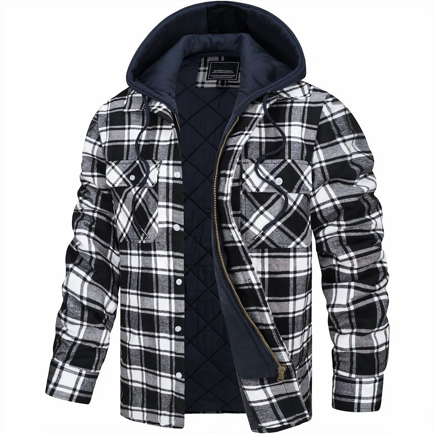 Markus | Quilted hooded overshirt with a modern look
